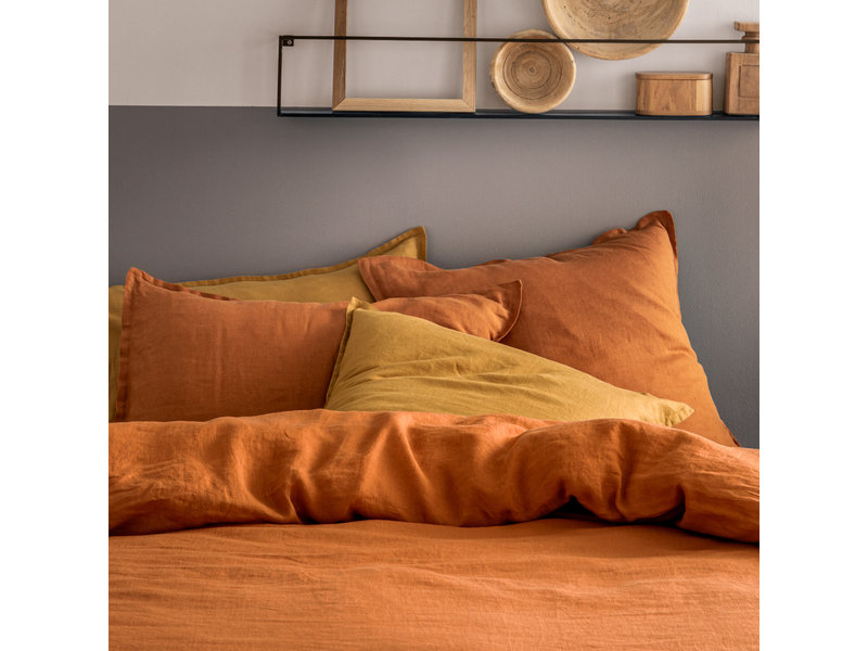 Matt & Rose Set of Pillowcases Copper Color - 65 x 65 cm - 100% Linen