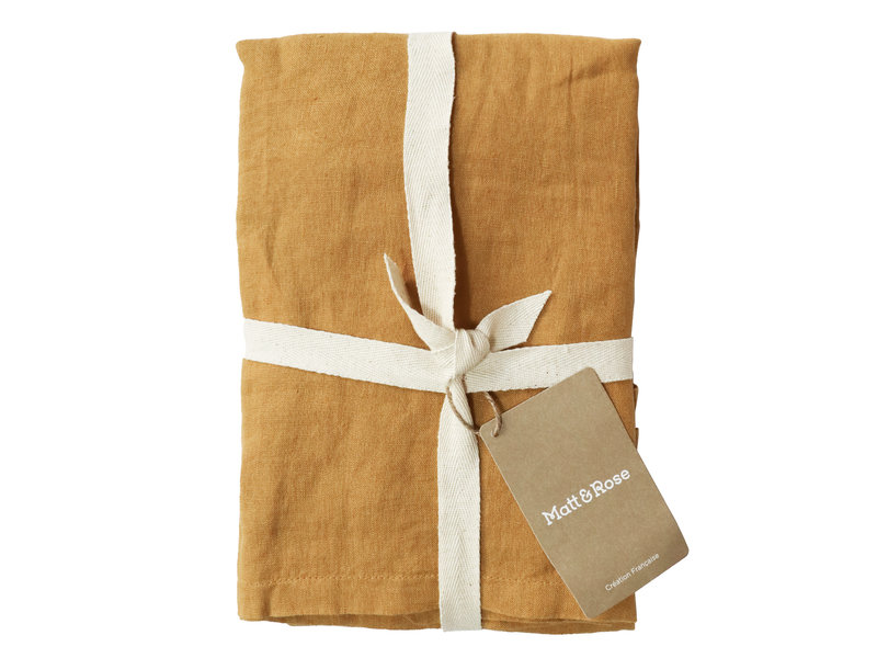 Matt & Rose Set Pillowcases Caramel - 65 x 65 cm - 100% Linen