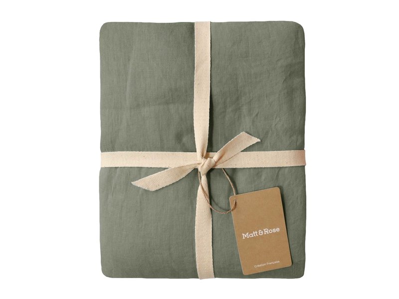 Matt & Rose Set Pillowcases Moss Green - 50 x 70 cm - 100% Linen