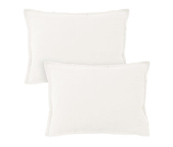 Matt & Rose Set Kissenbezüge Off White 50 x 70 cm 100% Leinen