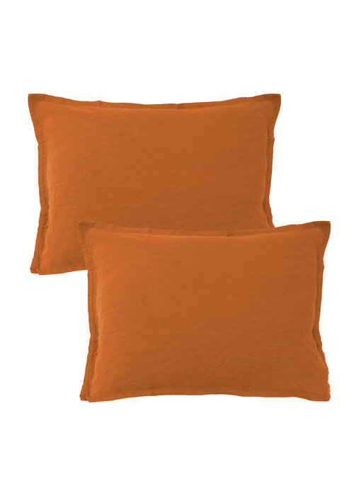 Matt & Rose Set Pillowcases Copper Color 50 x 70 cm 100% Linen