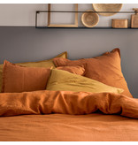 Matt & Rose Housse de couette Couleur cuivre - Taille hôtel - 260 x 240 cm, sans les taies d'oreiller - 100% Lin
