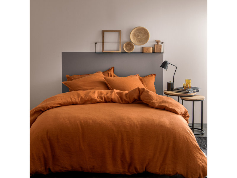 Matt & Rose Duvet cover Copper color - Lits Jumeaux - 240 x 220 cm, without pillowcases - 100% Linen