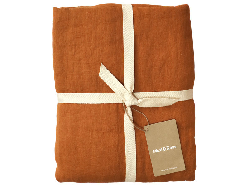 Matt & Rose Duvet cover Copper color - Lits Jumeaux - 240 x 220 cm, without pillowcases - 100% Linen