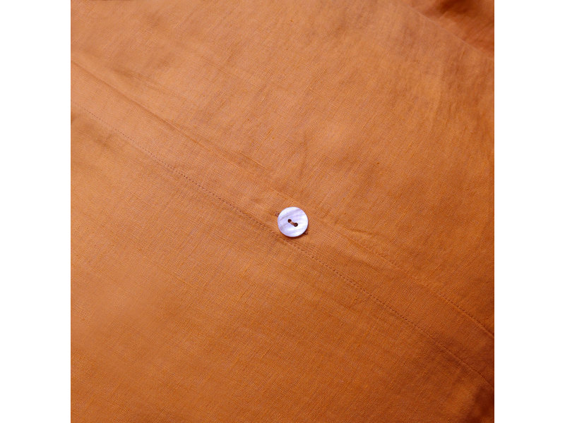 Matt & Rose Bettbezug Kupferfarbe - Lits Jumeaux - 240 x 220 cm, ohne Kissenbezüge - 100 % Leinen
