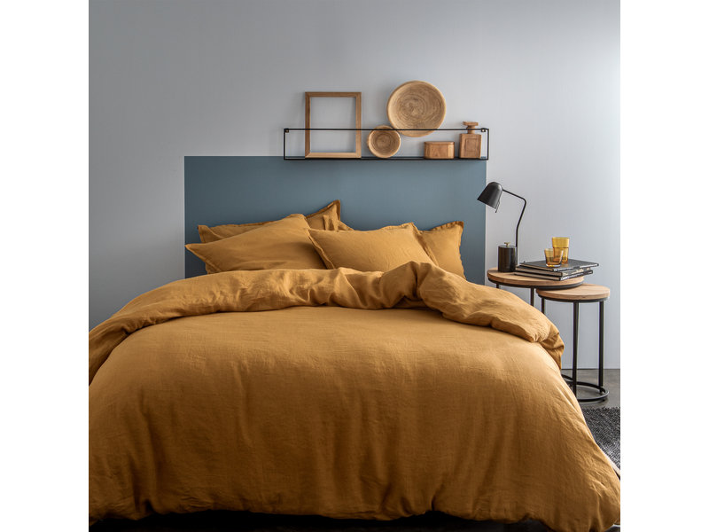 Matt & Rose Housse de couette Caramel - Lits Jumeaux - 240 x 220 cm, sans taies - 100% Lin