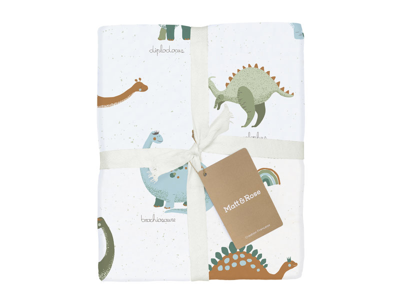 Matt & Rose Housse de couette Dino's - Simple - 140 x 200 cm - Coton