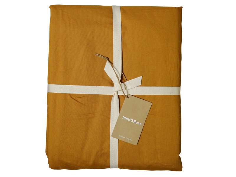 Matt & Rose Fitted sheet Caramel - Single - 90 x 190/200 cm - Washed Cotton