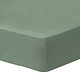 Drap housse Vert mousse 90 x 190/200 cm - Coton lavé