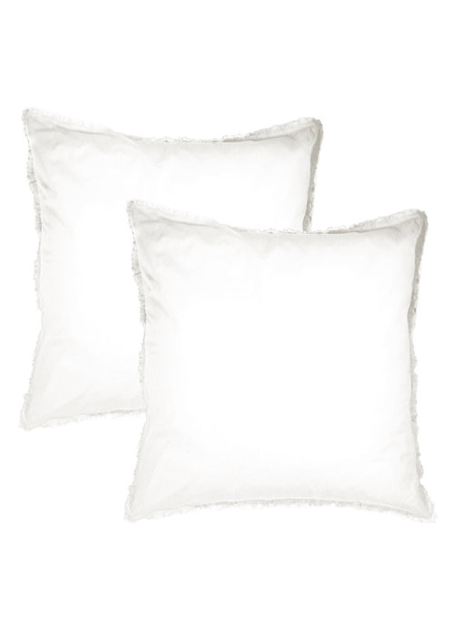 Matt & Rose Set Pillowcases White 65 x 65 cm Washed Cotton