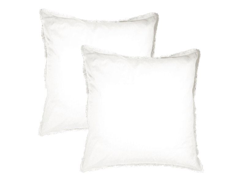 Matt & Rose Set Pillowcases White - 65 x 65 cm - Washed Cotton