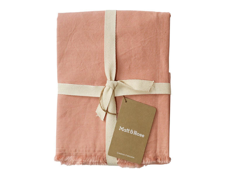 Matt & Rose Set Pillowcases Nude - 65 x 65 cm - Washed Cotton