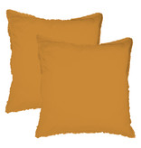 Matt & Rose Set Pillowcases Caramel - 65 x 65 cm - Washed Cotton