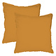 Set Pillowcases Caramel 65 x 65 cm Washed Cotton