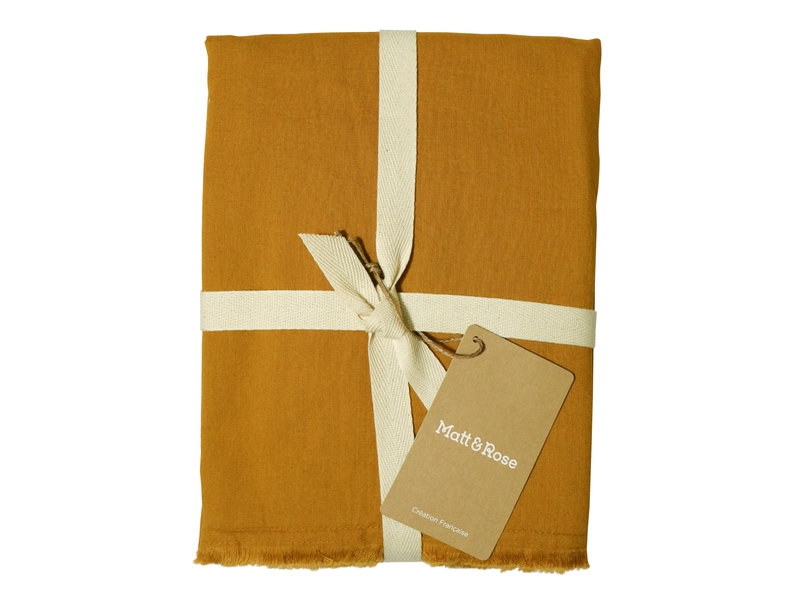 Matt & Rose Set Pillowcases Caramel - 65 x 65 cm - Washed Cotton