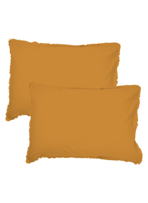 Matt & Rose Set Pillowcases Caramel 50 x 70 cm Washed Cotton