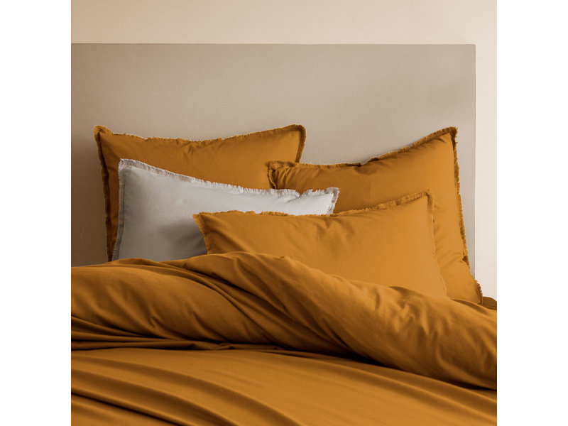 Matt & Rose Housse de couette Caramel - Taille hôtel - 260 x 240 cm, sans taies d'oreiller - Coton