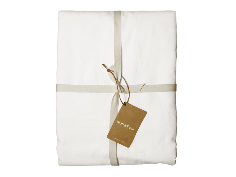 Matt & Rose Bettbezug Weiß - Lits Jumeaux - 240 x 220 cm, ohne Kissenbezüge - Baumwolle