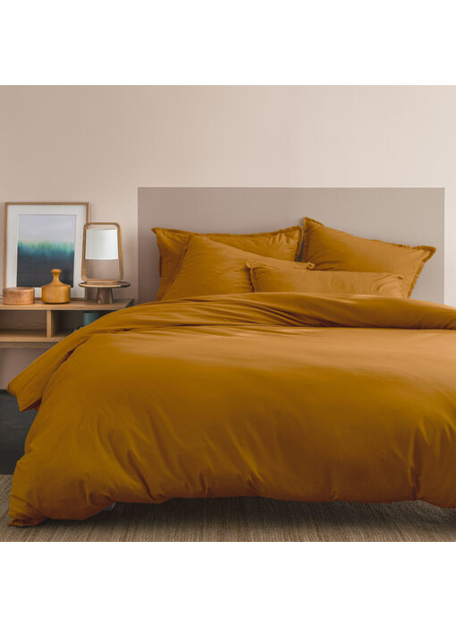 Matt & Rose Housse de couette Caramel 200 x 200 ZS Coton Lavé