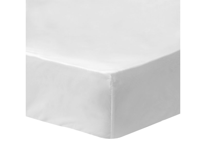 Matt & Rose Fitted sheet White - Double - 160 x 190/200 cm - Washed Cotton