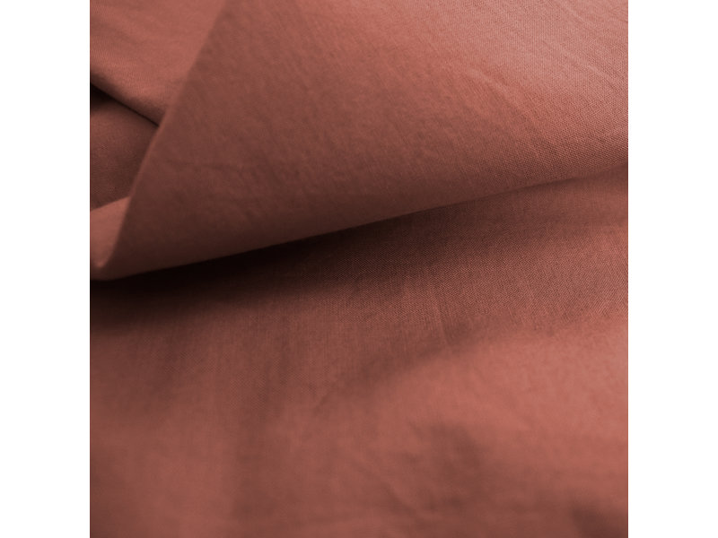 Matt & Rose Fitted sheet Terracotta - Double - 160 x 190/200 cm - Washed Cotton