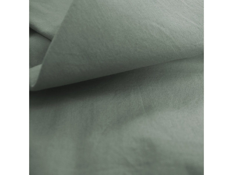 Matt & Rose Fitted sheet Moss green - Double - 160 x 190/200 cm - Washed Cotton