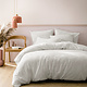 Housse de couette Blanc 140 x 200 ZS Coton Lavé
