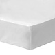Drap housse Blanc 140 x 190/200 cm - Coton lavé