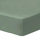 Drap housse Vert mousse 140 x 190/200 cm - Coton lavé