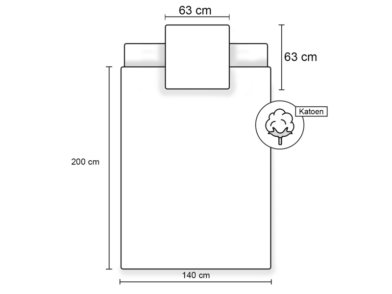 Smiley World Bettbezug Scribble - Single - 140 x 200 cm - Baumwolle