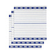 Theedoek BML White Blue 3 stuks 65 x 65 cm