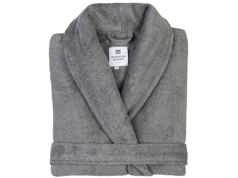 Torres Novas 1845 Bathrobe Gray - Large - Unisex - 100% Cotton