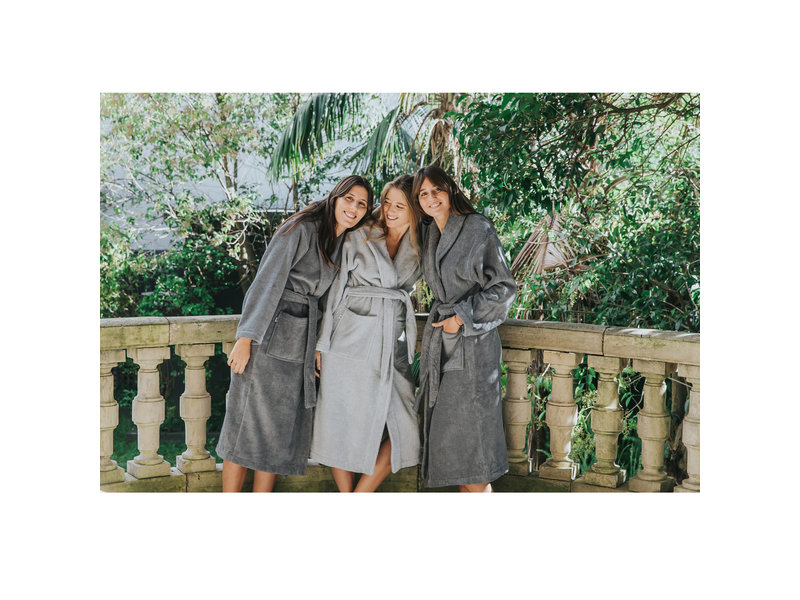 Torres Novas 1845 Bathrobe Gray - Large - Unisex - 100% Cotton