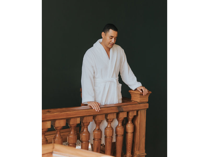 Torres Novas 1845 Textiel Bademantel Weiß - Groß - Unisex - 100% Baumwolle