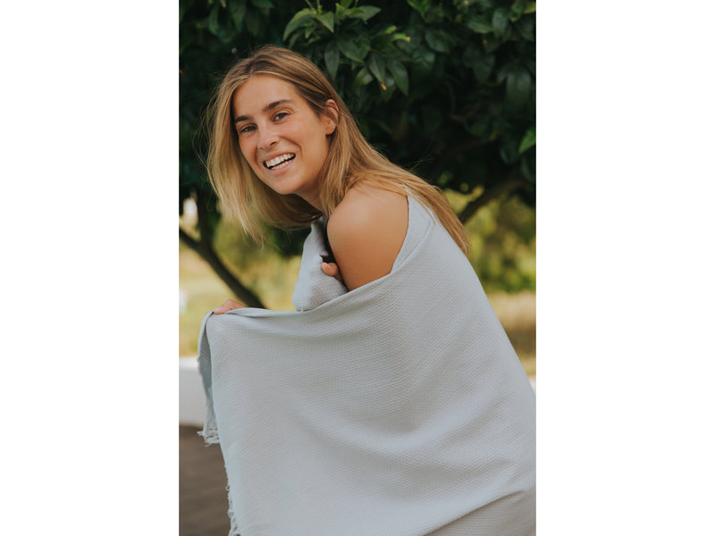 Torres Novas 1845 Textiel Serviette de plage Santa Maria, Vieux Rose - 200 x 180 cm - 100% Coton