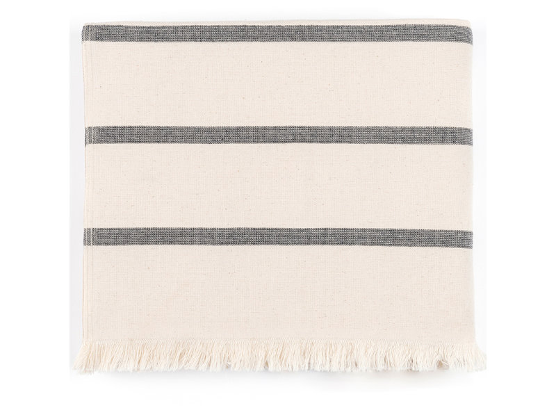 Torres Novas 1845 Textiel Serviette de plage Boa-Nova, Noir - 70 x 130 cm - 100% Coton