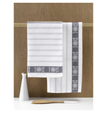 De Witte Lietaer Tea towel BML, Grey- 3 pieces - 65 x 65 cm - Cotton