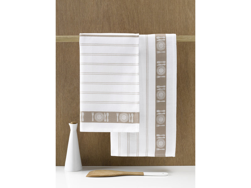 De Witte Lietaer Tea towel BML, Moonlight - 3 pieces - 65 x 65 cm - Cotton