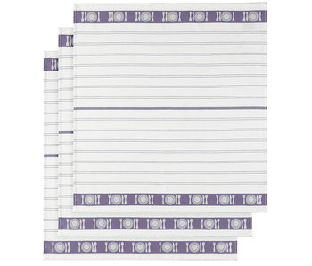 De Witte Lietaer Tea towel BML Lavender 3 pieces 65 x 65 cm