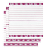 De Witte Lietaer Geschirrtuch BML, Fuchsia- 3 Stück - 65 x 65 cm - Baumwolle