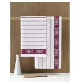 De Witte Lietaer Tea towel BML, Fuchsia- 3 pieces - 65 x 65 cm - Cotton