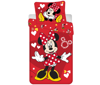 Disney Minnie Mouse Dekbedovertrek Red Heart 140 x 200 cm Katoen