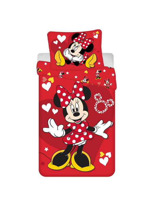 Disney Minnie Mouse Bettbezug Red Heart 140 x 200 cm Baumwolle