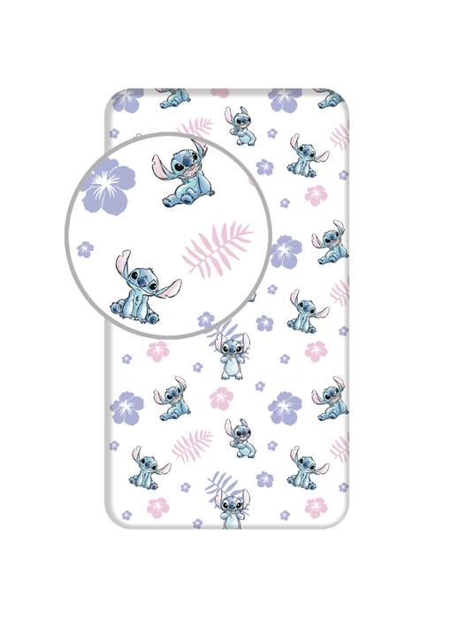 Disney Lilo & Stitch Drap housse Happy 90 x 200 cm Coton