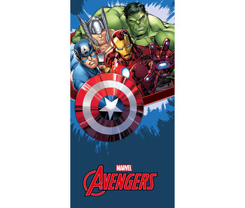 Marvel Avengers Serviette de plage Bleu - 70 x 140 cm - Coton