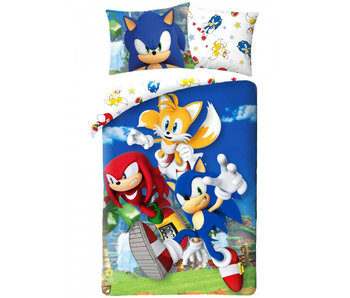 Sonic the Hedgehog Housse de couette Team 140 x 200 cm + 70 x 90 cm Coton