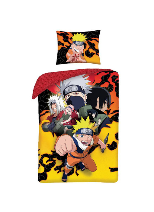 Naruto Bettbezug Squad 140 x 200 cm + 70 x 90 cm Baumwolle