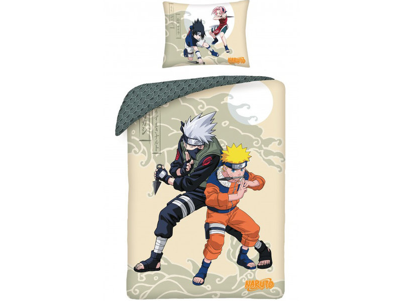 Naruto Housse de couette Ultimate Fight 140 x 200 cm + 70 x 90 cm Coton