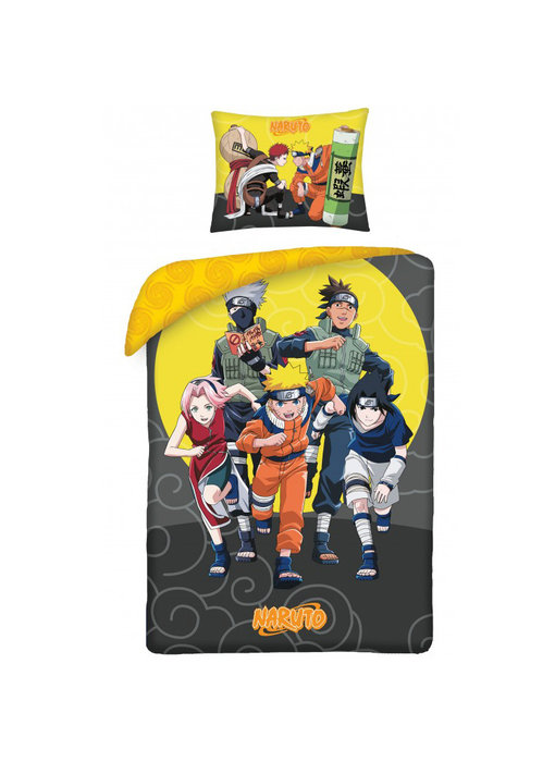 Naruto Housse de couette Ninja Fight 140 x 200 cm + Coton 70 x 90 cm