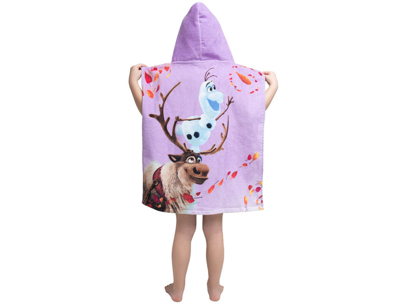 Disney Frozen Poncho / Badcape Leaves - 50 x 115 cm - Katoen